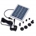 Anself 9V 2W Solar Power Water Pump for Landscape Pool Garden Fountains