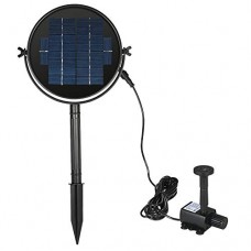 Anself Solar Panel Solar Powered Fountain Submersible Brushless Water Pump Kit for Bird Bath Pond Pull Lift