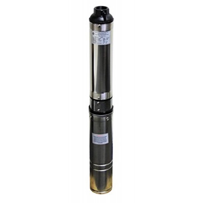 Hallmark Industries MA0343X-4A Deep Well Submersible Pump, 1/2 hp, 230V, 60 Hz, 25 GPM, 150' Head, Stainless Steel, 4"