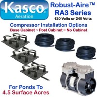 Kasco Marine Robust-Aire Aquatic Aeration System RA3NC - For Ponds to 4.5 Surface Acres, 120 Volts, No Cabinet Included Kasco Marine Robust-Aire Aquatic Aeration System RA3NC - For Ponds to 4.5 Surface Acres, 120 Volts, No Cabinet Included