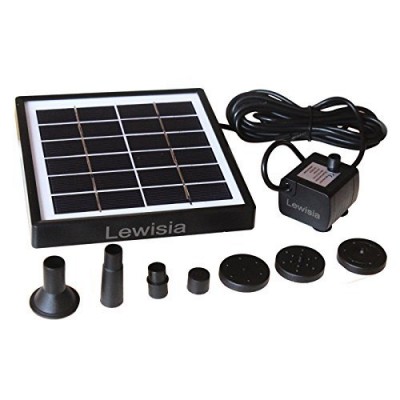 Kingda 1.5W Outdoor Solar Fountain Pump Waterfall for Pool Garden Pond Bird Bath Decorative Submersible Kit Water Pump