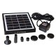 Kingda 1.5W Outdoor Solar Fountain Pump Waterfall for Pool Garden Pond Bird Bath Decorative Submersible Kit Water Pump