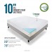 LUCID 10 Inch Gel Memory Foam Mattress - Dual-Layered - CertiPUR-US Certified - 10-Year Warranty - Short/RV Queen