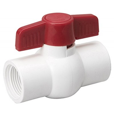 Mueller 107-134 Threaded 150-Psi PVC Ball Valve, 3/4-Inch