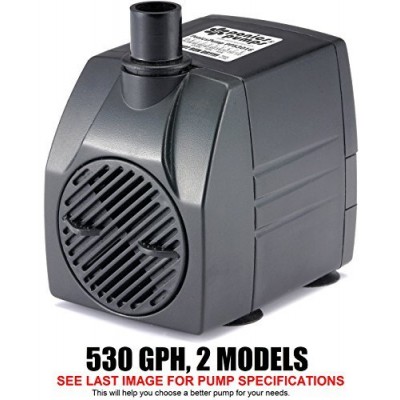 PP53016 : 530 GPH, Submersible, Fountain, Pond, Waterfall Pump - 45W, 16' Cord