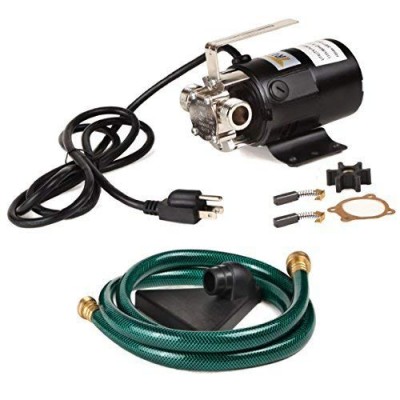 Trupow 1/10HP 330GPH 115-Volt Mini Portable Electric Utility Sump Transfer Water Pump with Water Hose Kit