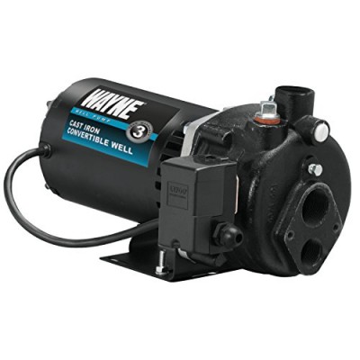 Wayne CWS100 1 HP Cast Iron Convertible Well Jet Pump for Wells Up to 90-Feet