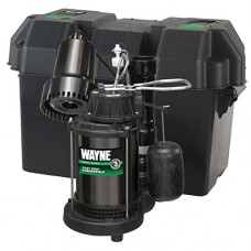 Wayne WSS20V Pre-Assembled 120 V/12V 1/3 HP Primary and Battery Backup Combination Sump Pump System